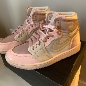 Nike Air Jordan’s Women's Pink and Cream High-Top Sneakers - NIB